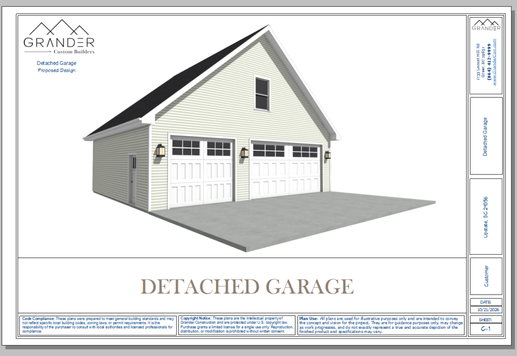 Oakwood Detached Garage - Image 1